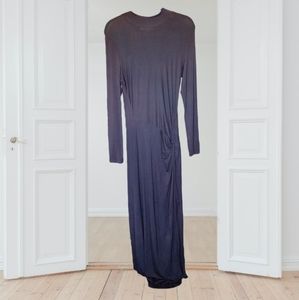 Young Fabulous & Broke The Broke Madison Distressed Dark Brown Long Sleeve Dress